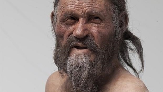 Recreación del aspecto de Ötzi, el «hombre de hielo»